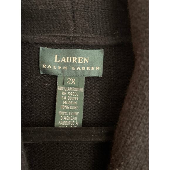 Lauren Ralph Lauren long button down lambswool cardigan size 2X - Picture 3 of 5